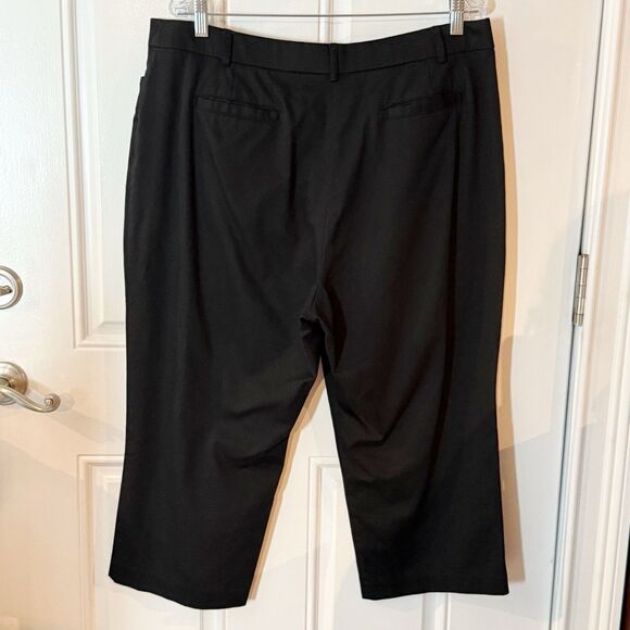 SAG HARBOR STRETCH Dress Career Pants Black Stretch woman's 16P Short - Picture 2 of 16